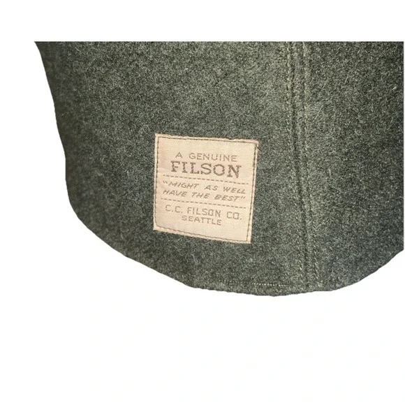 Vintage Filson Cloth Mackinaw Hat USA Wool HuntingCap XXL